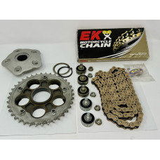 Complete Aluminum Quick Change Sprocket Carrier 5-hole Ducati w/525 Chain Final Drive 38T