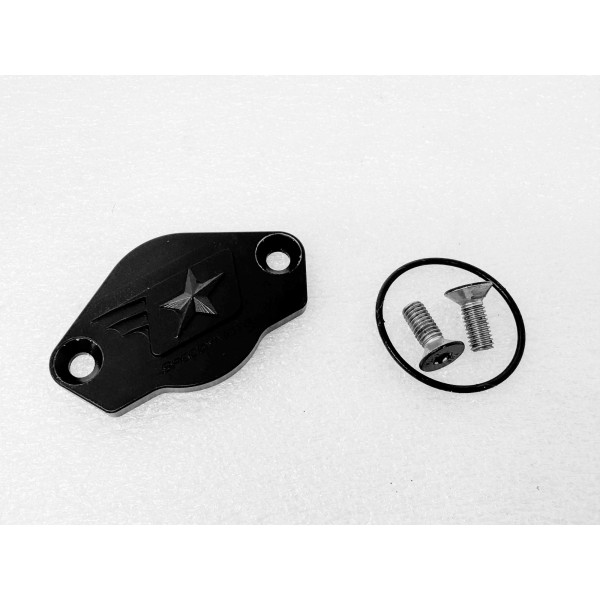 SPEEDYMOTO Ducati Crankcase Inspection Cover Billet Star (Black)
