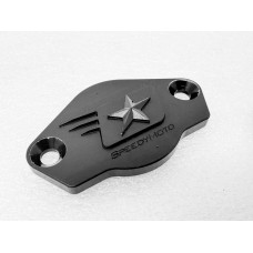 SPEEDYMOTO Ducati Crankcase Inspection Cover Billet Star (Black)
